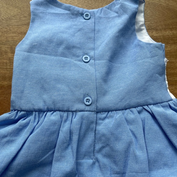 Baby Blue and White Dress with Bow - Picture 7 of 10